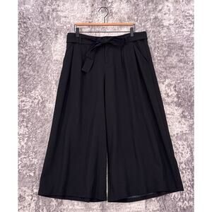 Anthropologie Pants 6 Womens Maeve Black Ultra Wide Leg Crop Palazzo Trouser